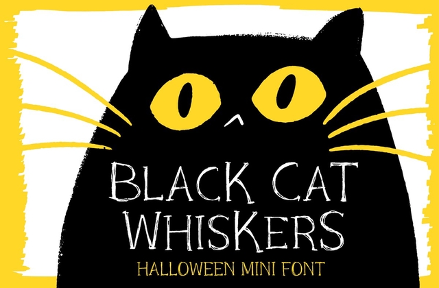 Ejemplo de fuente Black Cat Whiskers